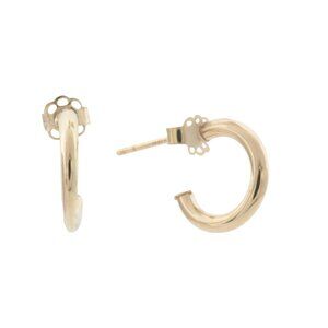 COTE D`OR Gold Made In Usa 14kt Gold Open Tube Hoop Earrings